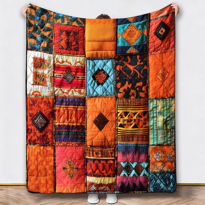 HenHaven – Vintage Chicken Flannel Blanket