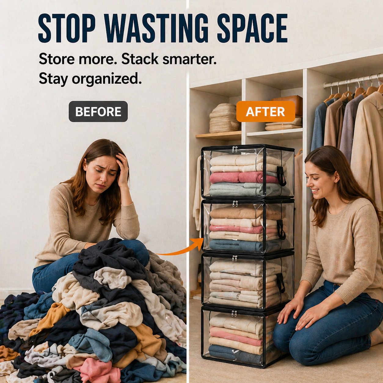 📦Large Heavy-Duty Thick Plastic Clear Storage