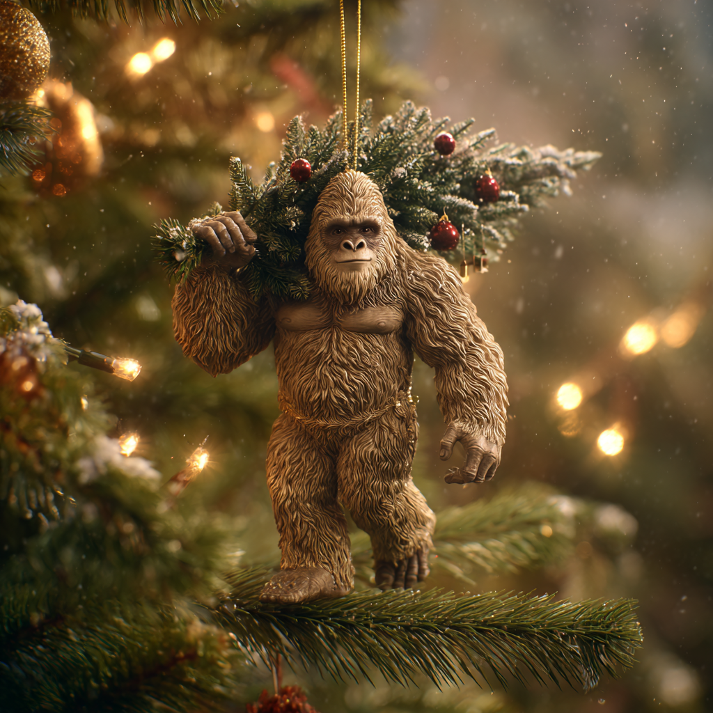 MythiClaus - Bigfoot Christmas Ornament of Legends