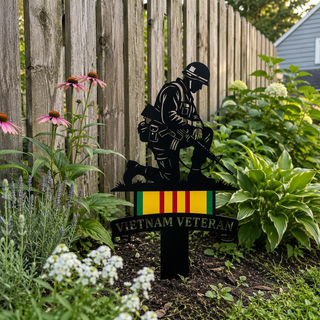 🏆Last Day Promo: 49% OFF 🎖️Vietnam Veteran Tribute Cross Garden Stake
