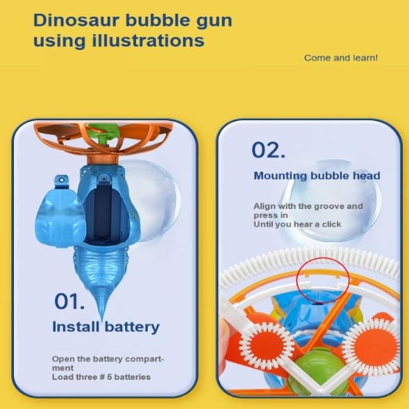 MiniDino - Portable Dinosaur Bubble Blaster