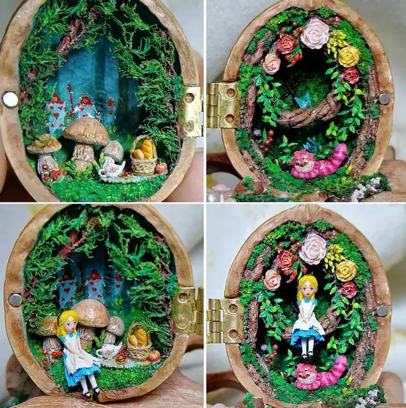 VerseNest - Miniature Walnut Shell Library