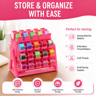 ThreadEase – Rotating Bobbin Thread Organizer