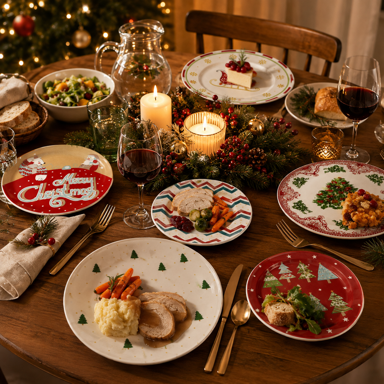 MerryTable – Festive Christmas Plate Collection