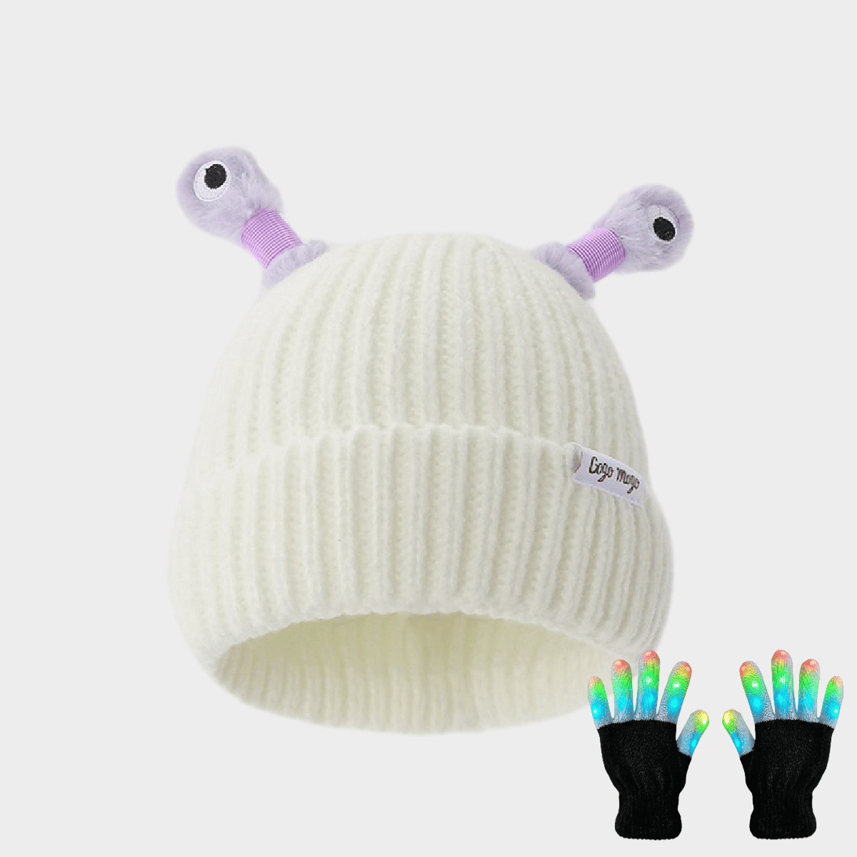 GlowChums Cozy Monster Knit Hat marnetic