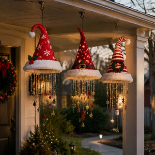 SantaGlow – Warm Light Christmas Hat Chandelier