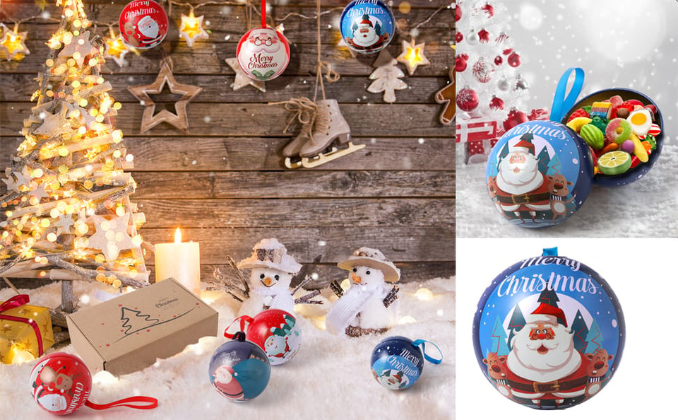 Festive Candy Jar Ball | Tree & Gift Ornament