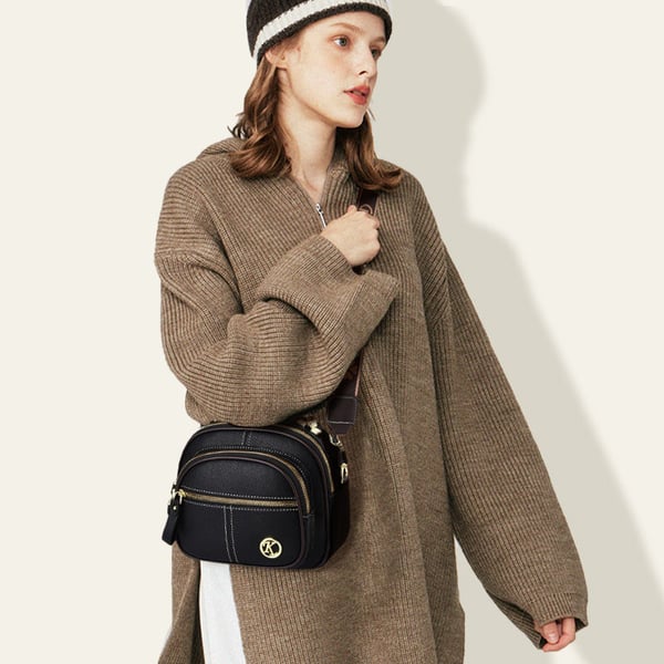 UrbanElegance – Classic Multifunctional Leather Crossbody Bag