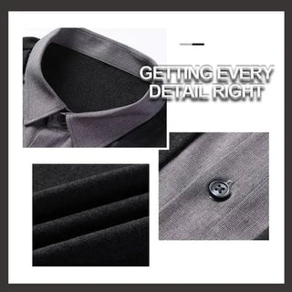 GentLayer – Elegant Two Piece Shirt Collar Cardigan