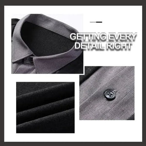 GentLayer – Elegant Two Piece Shirt Collar Cardigan