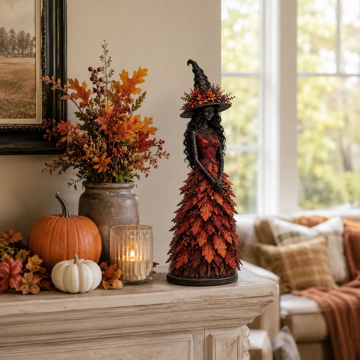 AutumnCharm – Enchanted Witch Figurine