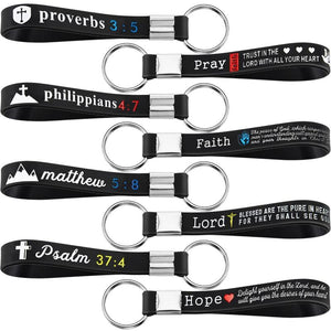 FaithCharm – Bible Verse Keychain Christian Trendy Keychain Wristlet
