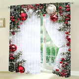 FestiveGleam - Christmas Ball Holiday Curtains