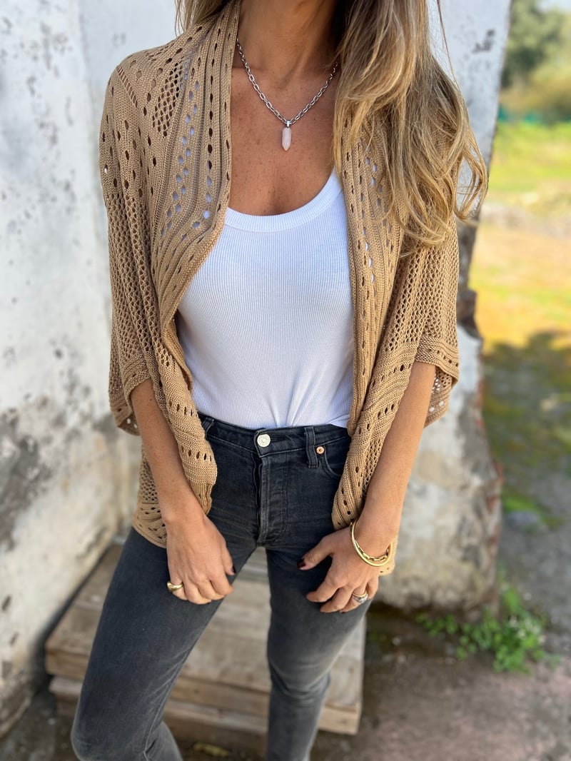 AirLoom – Stylish Hollow Knit Casual Cardigan