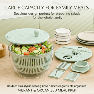 Salad Spinner Chopper Large – 6-Blade Multifunction Kitchen Tool 🥗✨