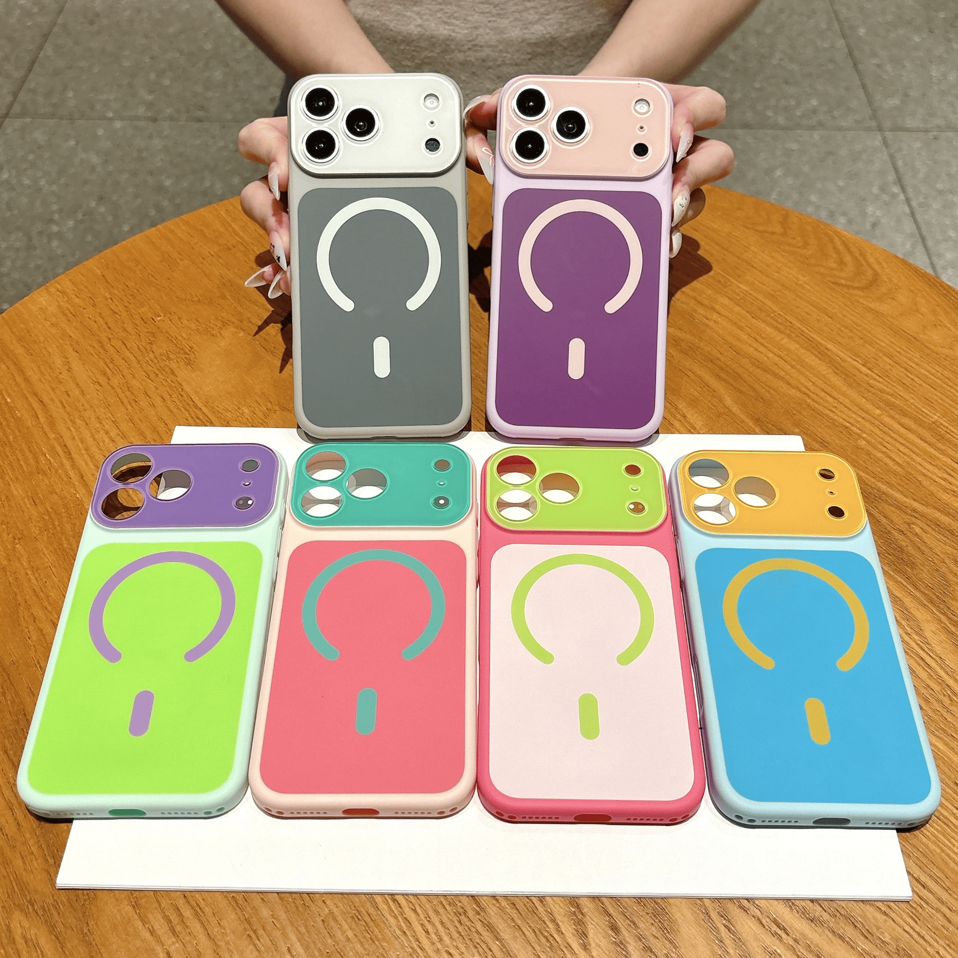 🎨Dopamine Color Block Magnetic Phone Case for iPhone✨