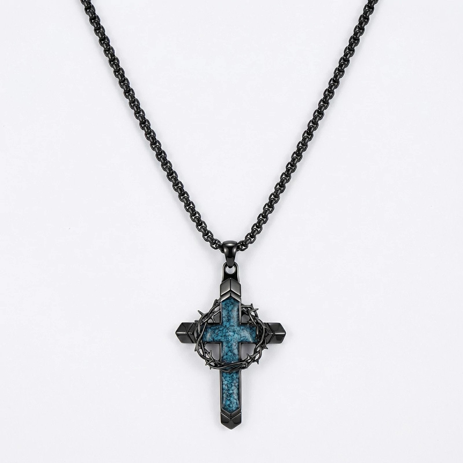 FaithStone – Turquoise Cross Necklace