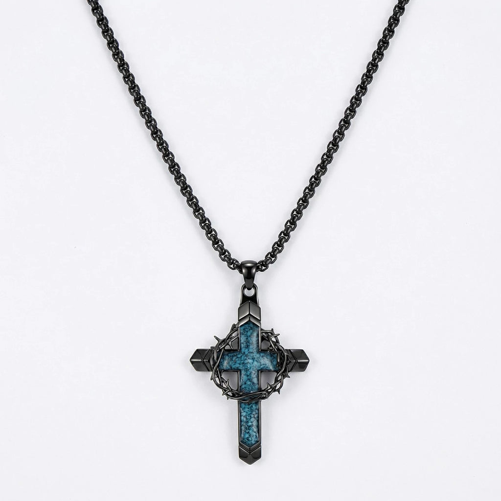 FaithStone – Turquoise Cross Necklace