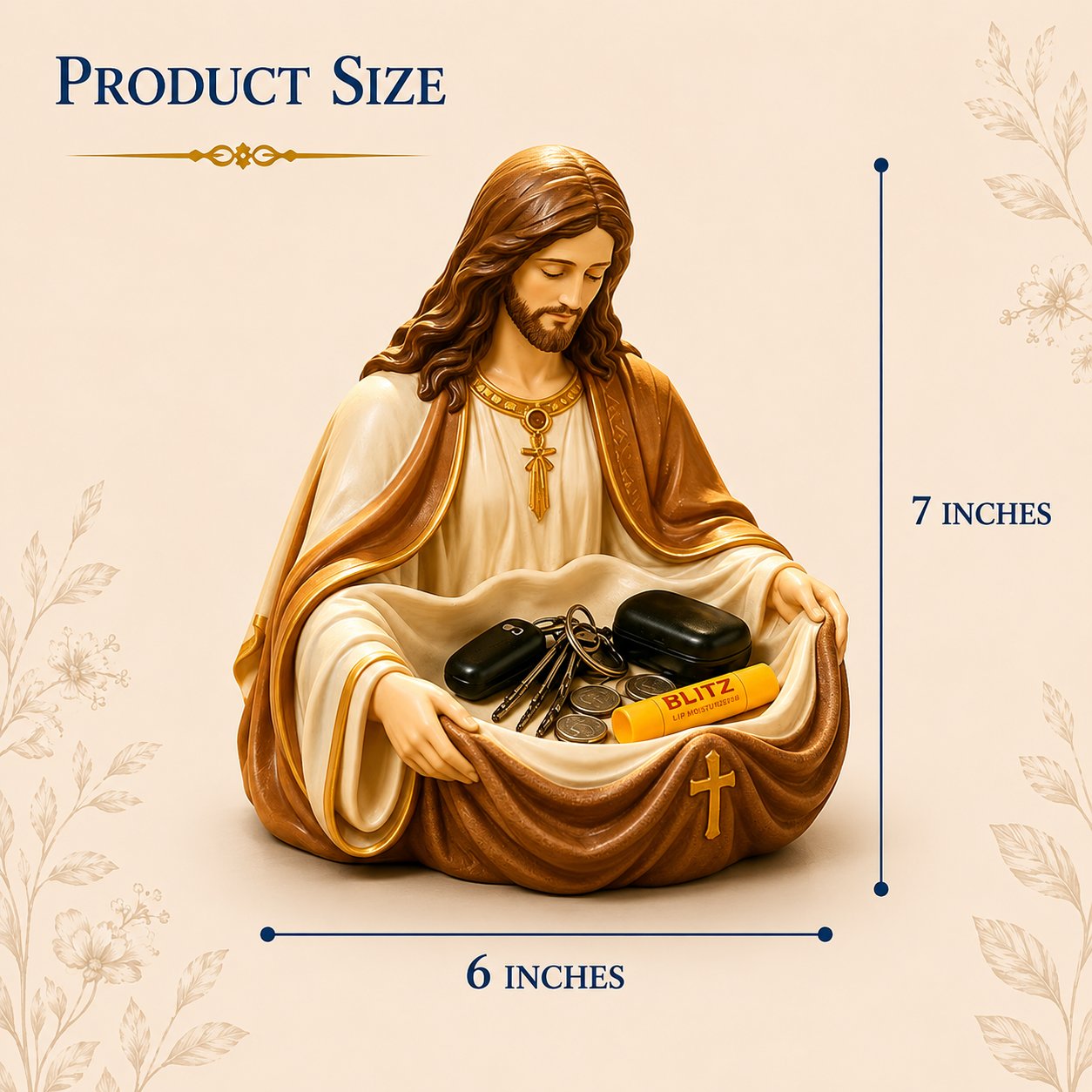 FaithKeeper – Handcrafted Jesus Storage Bowl