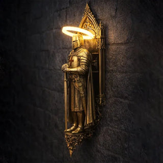 KnightGlow – Medieval Knight Wall Lamp