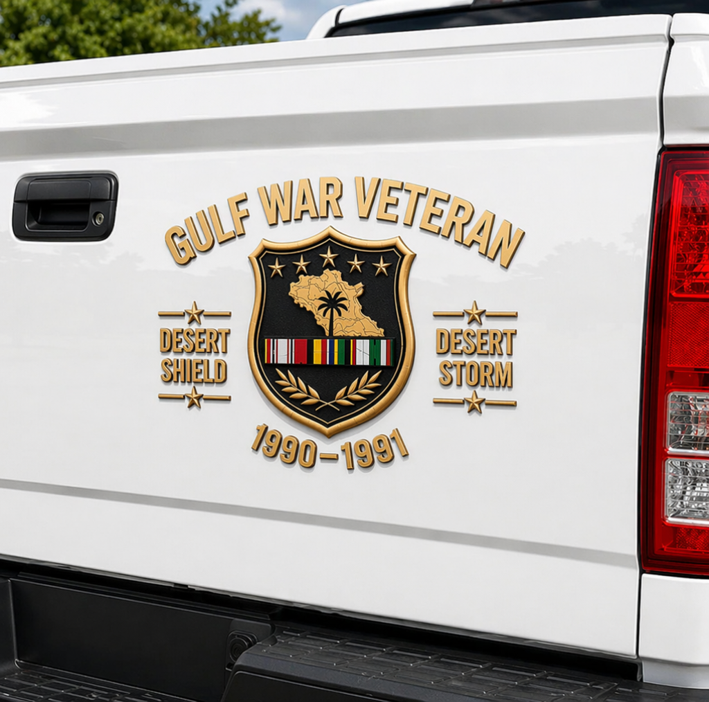 Gulf War Veteran Desert Storm 1990–1991 Military Emblem Decal Sticker Badge