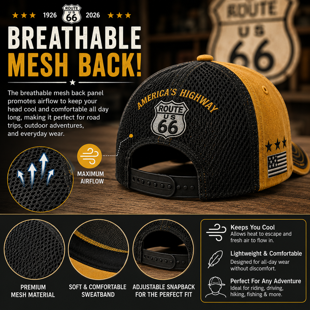 Route66 Heritage – 100th Anniversary Vintage Baseball Cap