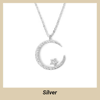 LunaGlow – Bright Night Moon & Star Necklace