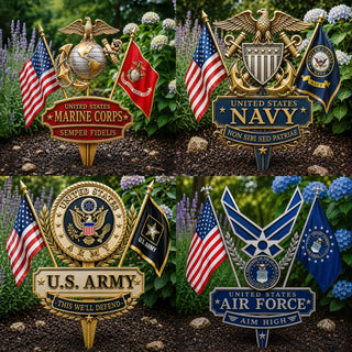HonorGuard - US Military Branch Tribute Garden Stake Collection 🇺🇸