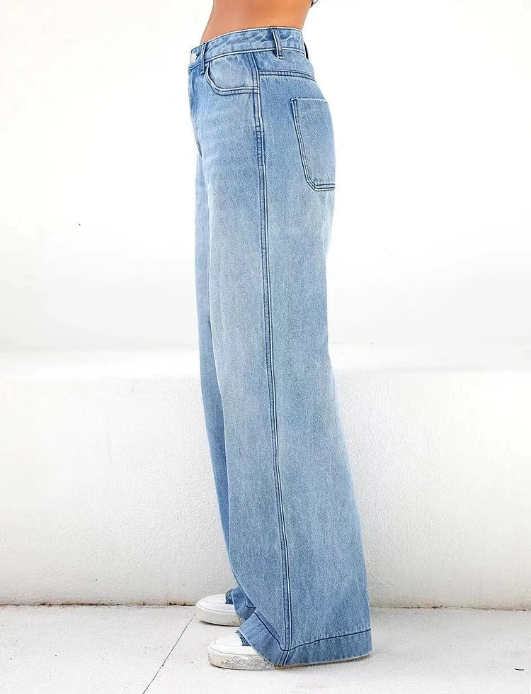 VeloraDenim – Effortless High-Waist Wide Jeans