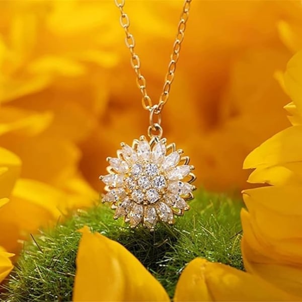 HeartBloom – To My Granddaughter Sunflower Necklace