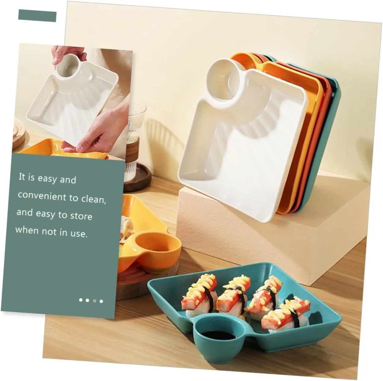 DipEase – Sauce Separated Plate for Mess-Free Eating