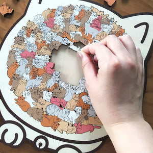 PurrMuse – Artistic Morandi Cat Puzzle