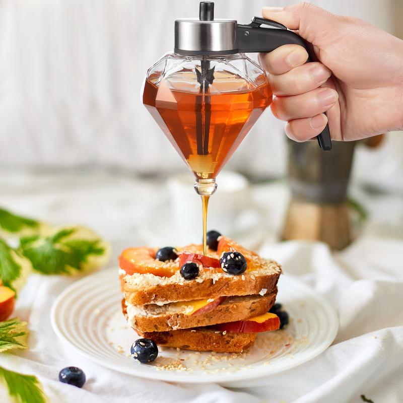 DripFreeGold – Glass Honey Dispenser