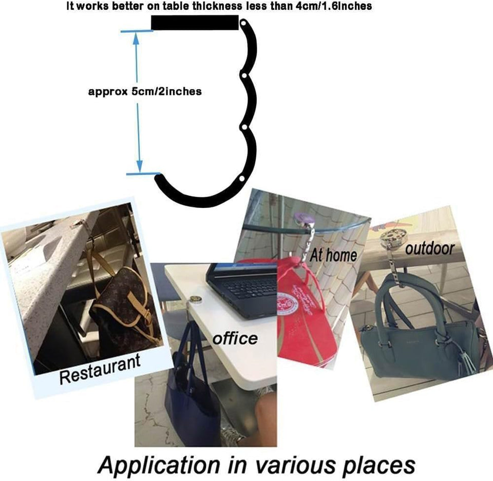 HangElegance - Foldable, Stylish, and Secure Handbag Hanger