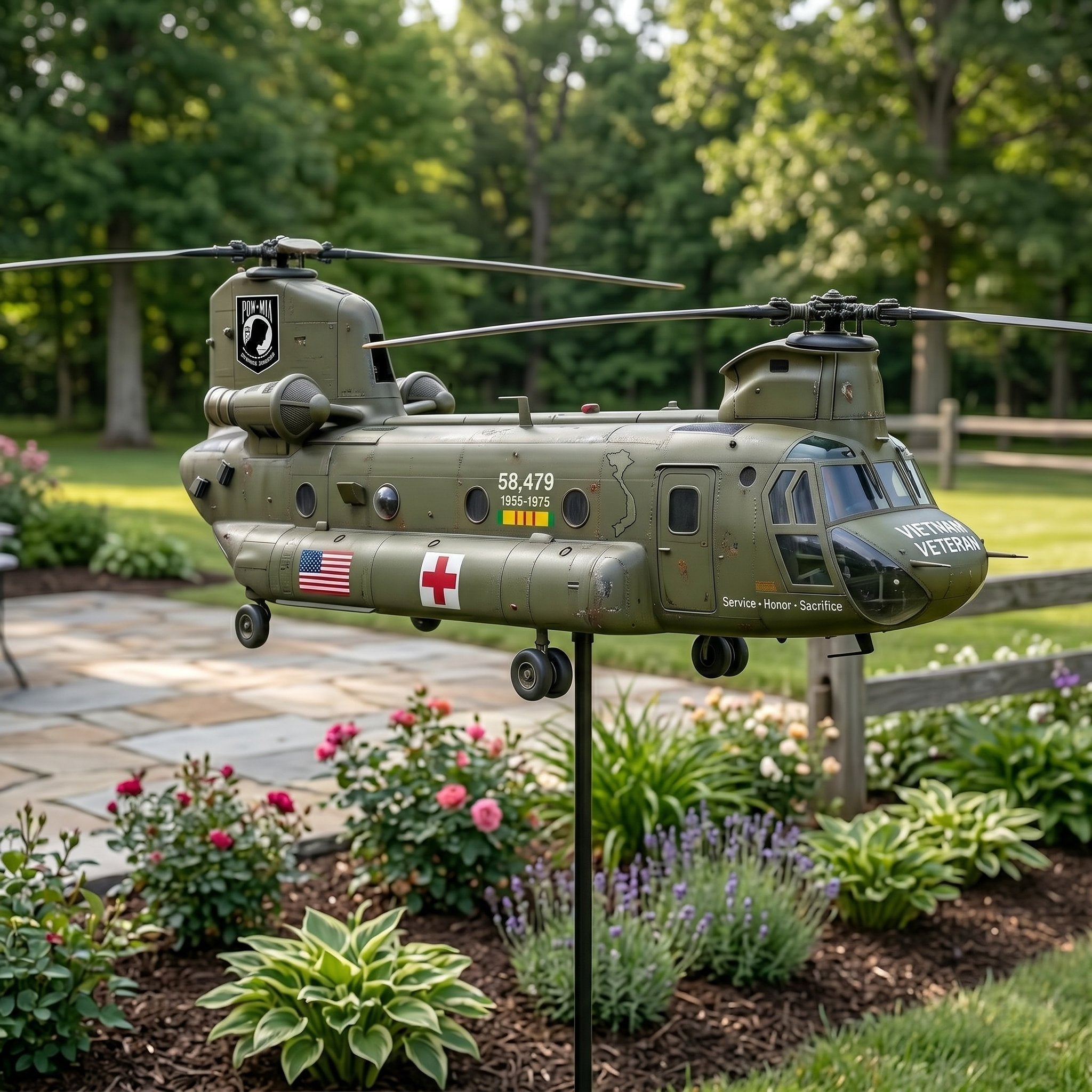 SkyHonor – Vietnam Veteran UH-1 Helicopter Wind Spinner