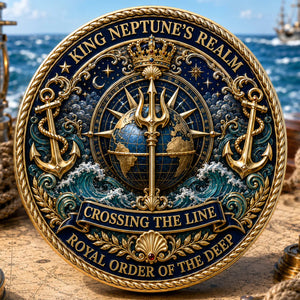 👑King Neptune’s Realm Commemorative Naval Metal Medal