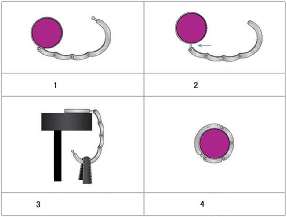 HangElegance - Foldable, Stylish, and Secure Handbag Hanger