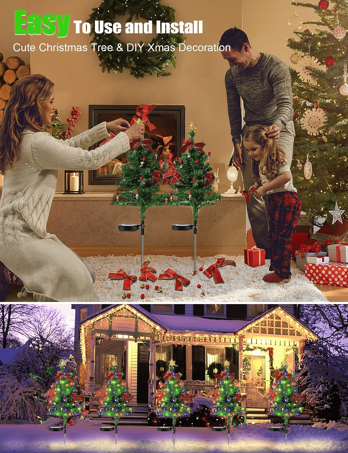 MerryGlow - Waterproof Solar Christmas Tree Lights