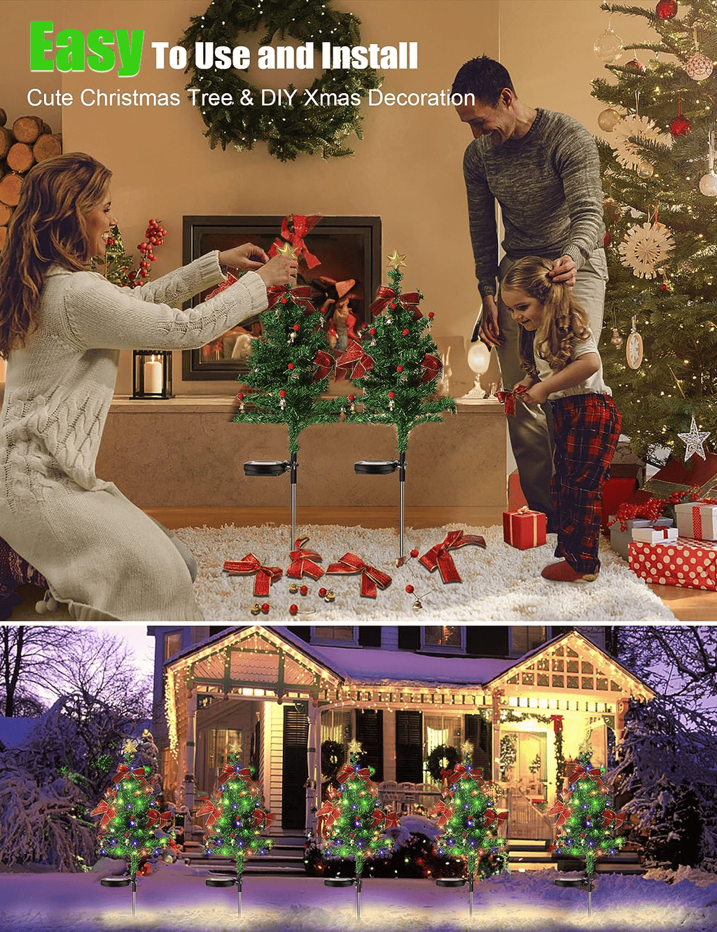 MerryGlow - Waterproof Solar Christmas Tree Lights