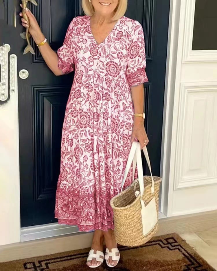 Calista - Soft & Flowy Printed Dress