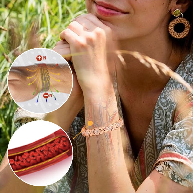 FloraAura – Flower Copper Bracelet