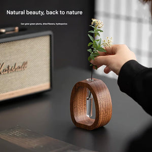 🌿 Elevate Your Home – 49% OFF – ✨Solid Wood Glass Vase