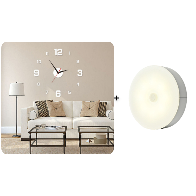 TimeVista – 3D Luminous Acrylic Wall Clock Set