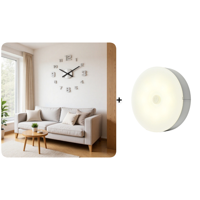TimeVista – 3D Luminous Acrylic Wall Clock Set