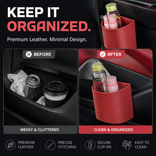 CabinCaddy – Compact PU Leather Car Storage Organizer