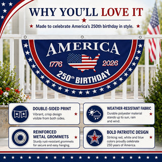 VeteranMade - USA 250 Years Commemorative Banner 🇺🇸