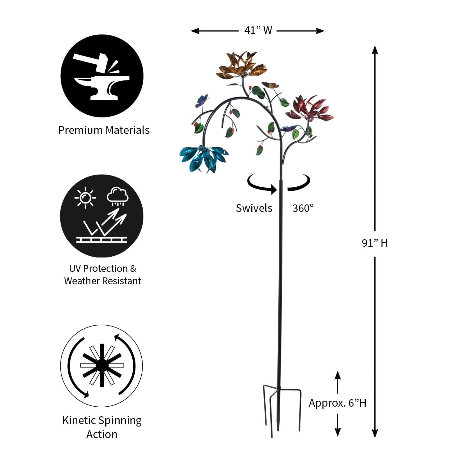 FloraTwirl – Summer Garden Wind Spinner