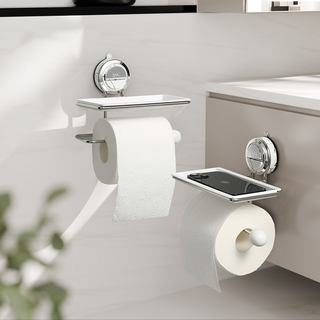 GripMount – No-Drill Suction Toilet Paper Holder