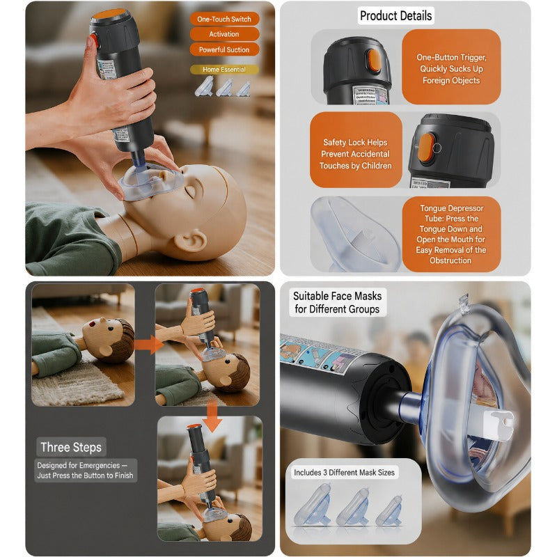 AirGuard – One Button Emergency Airway Suction Device