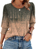 StyleBreeze – Elegant Relaxed Fit 3/4 Sleeve Top